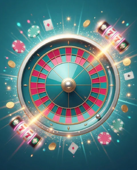 Rueda de ruleta en movimiento con la bola sobre el cilindro