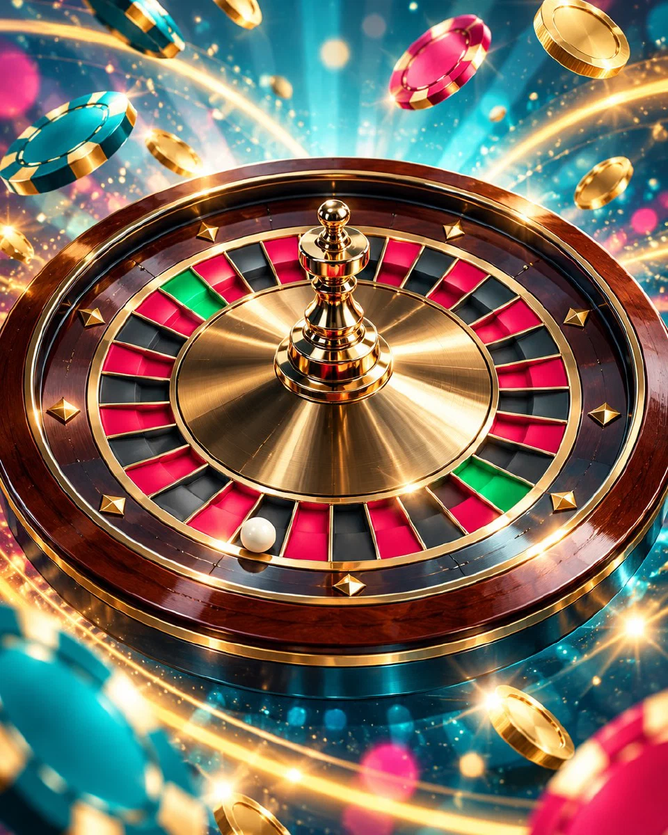Rueda de ruleta americana con cero y doble cero