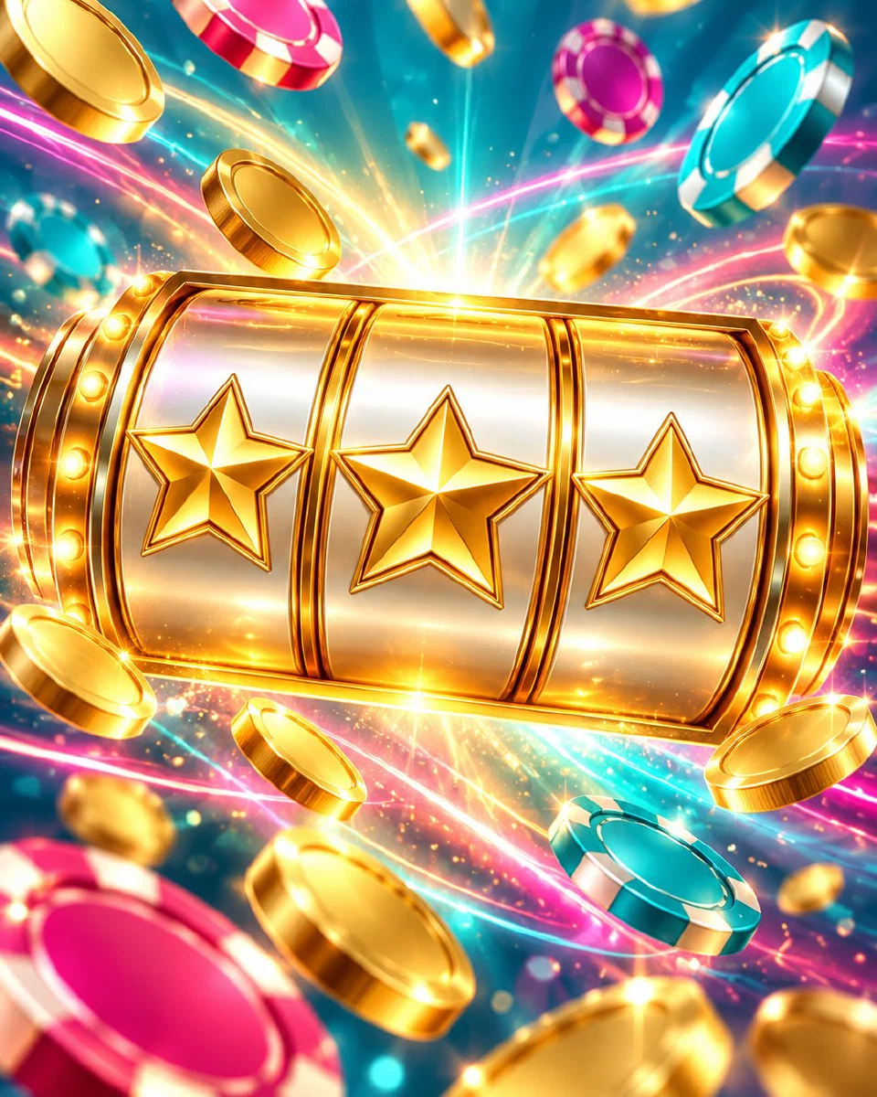 Rodillo dorado con tres estrellas brillantes